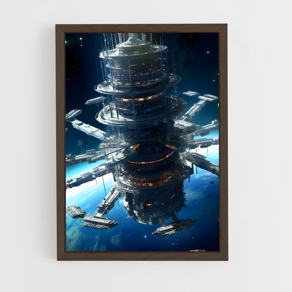 Poster Cité Astrale – affiche Art spatial (vue 5)